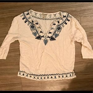 Lucky Brand hippy quarter sleeve